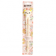 TDS, Kids-Chopsticks, Kitchenware, 22 cm, Bear, White - Item No. 20724