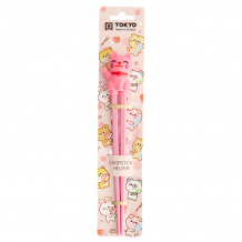 TDS, Kids-Chopsticks , Kitchenware, 22 cm, Lucky Cat, Pink - Item No. 20727