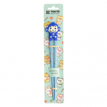 TDS, Kids-Chopsticks , Kitchenware, 22 cm, Monkey, Blue - Item No. 20732