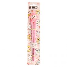 TDS, Kids-Chopsticks , Kitchenware, 22 cm, Monkey, Pink - Item No. 20733