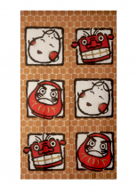 TDS, Noren (curtain for doors), Daruma Lion Dance Okame, 85x150 cm, Item No. 20826