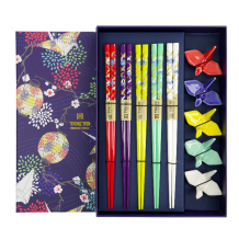 TDS, Chopstick Set, Crane incl. chopstick rests, 5 pair, 22,5 cm, Item No. 20900