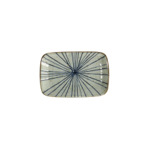 Tokyo Design Studio Sushi-Platte Mashiko Tokusa Blue Blau/Weiß, Porzellan, 16,3 × 10,2 cm