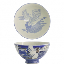 TDS, Reis-Schale, Kawaii Crane, Blau, Ø 11.5x6 cm, 300ml - Art Nr: 20978