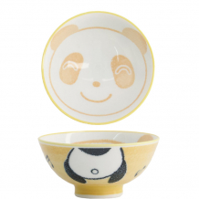 TDS, Reis-Schale, Kawaii Panda, Gelb, Ø 10.5x5.5 cm, 200ml - Art Nr: 21001