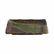 TDS, Large Plate, Amanogawa Green, 21cmx13.5cmx2.8cm, Item No. 21048