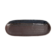 Tokyo Design Studio Oval Serving Platter Masiko Kinyo Black, Porcelain, 28.5 × 11.5 × 2.3 cm