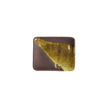 Tokyo Design Studio Rechteckiger Teller Yuzucha Nagashi Schwarz/Gold, Porzellan, 13,7 × 11,2 × 3 cm