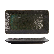 Großer rechteckiger Teller Kurosakura Toruko Blau, Porzellan, 31 × 16,5 × 3 cm, Art.-Nr. 21073