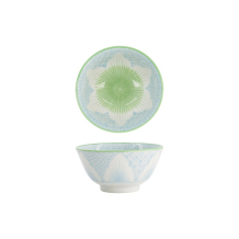 Tokyo Design Studio Tayo-Schale Lily Flower Hellblau, Porzellan, Ø 13,5 × 6,8 cm, 300 ml