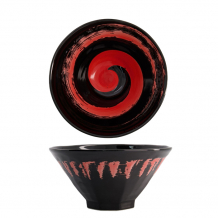 TDS, Ramen Bowl, Maru Black, Black/Red, Ø 22x11cm -Item no. 21212