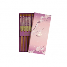 TDS, Chopstick Set, Purple Sakura, 5 pair, Item No. 21290