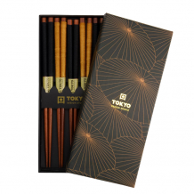 TDS, Chopstick Set, Gold Umbrella, 5 pair, Item No. 21299