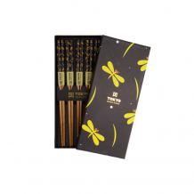 TDS, Chopstick Set, Yellow Dragonfly, 5 pair, Item No. 21300