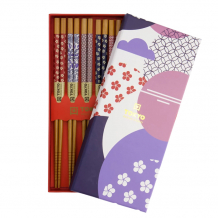 TDS, Chopstick Set, Circle Flower, 5 pair, Item No. 21307