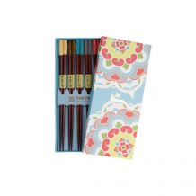 TDS, Chopstick Set, Blue Mandela, 5 pair, Item No. 21313