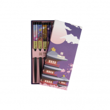 TDS, Chopstick Set, Purple Temple, 5 pair, Item No. 21315