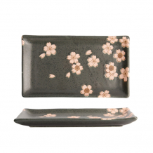 TDS, Plate, Sakura Black, Ø 22.5x12.7cm, Item No. 21350