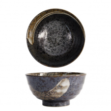 TDS, Tayo-Bowl, Arahake,Bk/Br Ø 17x9cm -Item no. 21432