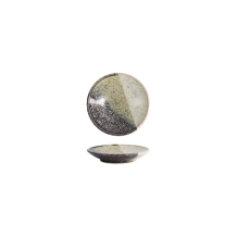Tokyo Design Studio Round Plate Oboro Yamakage Black/Brown/White, Ceramic, Ø 9.8 × 1.7 cm