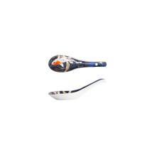 Tokyo Design Studio Soup Spoon Kawaii Koi Blue/Black, Porcelain, 13.8 cm