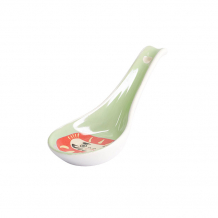 TDS, Kawaii Japan Daruma Spoon, Green, 13.8x4.8cm - Item No. - 21680