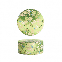 TDS, Matcha mit Sakura-Teebehälter, Ø7,5x3,3cm 30g, Grün, Artikel Nr.: 21754