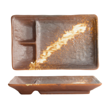TDS, Divided Plate, Braun/Weiß, 21x13x2,5cm, Art.-Nr. 21994