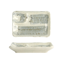 TDS, Divided Plate, Hellblau/Weiß, 17x11x2,5cm, Art.-Nr. 22065