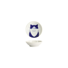 Tokyo Design Studio Soy Sauce Dish Kawaii Cat Hachiware, Porcelain, Ø 9 × 2.7 cm