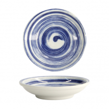 TDS, Soy Sauce Dish, Mixed Plates, Swirl Blue, Ø 9 x 2 cm, Item No. 22094