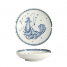 TDS, Mini Plate with Chopsticks Rest, Mixed Plates, Shrimp, Ø 9.4 x 2.3 cm, Item No. 22099