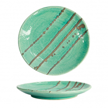 TDS, Round Plate, Yamasaku Turquoise, Ø 23 x 3 cm  - Item No. 22102