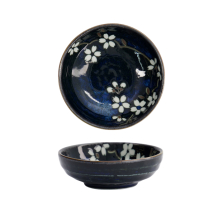 TDS, Shallow Bowl, Blue Sakura, Ø 9.5x3cm, Item No. 22113