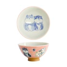 TDS, Rice Bowl, Kawaii, Multi Shiba-Dog, Ø 11.5x6cm, 300 ml, Item No. 22249