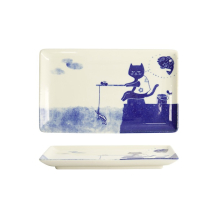 Tokyo Design Studio Plate, Neko Maruke, 23.5x12.5x2cm