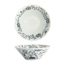 Tokyo Design Studio Nudelschale Neko Maruke Cat Grau/Weiß, Porzellan, Ø 20,5 × 7,5 cm, 1,1 l