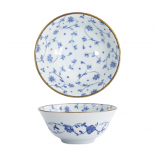 TDS, Tayo Bowl, Natsu Karakusa, Blue/White, Ø 15.2 x 6.7 cm - Item No. 22309