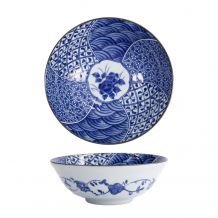 TDS, Ramen Bowl, Natsu Shozui, Blue/White, Ø 21 x 7.8 cm 1000ml - Item No. 22319