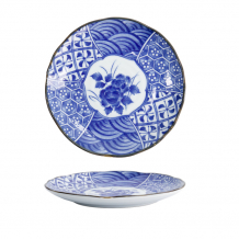 TDS, Plate, Natsu Shozui, Blue/White, Ø 16.5 x 2 cm - Item No. 22322