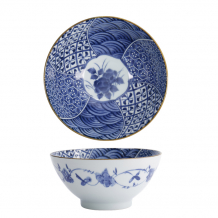 TDS, Bowl, Natsu Shozui, Mixed Bowl, Ø 17.8 x 9.5 cm, Blue/White - Item No. 22325