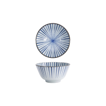 Tokyo Design Studio Reisschale Natsu Tokusa Blau/Weiß, Porzellan, Ø 12 × 6,4 cm, 350 ml