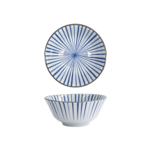 Tokyo Design Studio Tayo Bowl Natsu Tokusa Blue/White, Porcelain, Ø 15.2 × 6.7 cm, 500 ml
