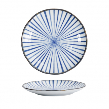 TDS, Plate, Natsu Tokusa, Blue/White, Ø 16.5 x 2 cm - Item No. 22331