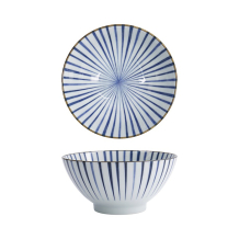 Tokyo Design Studio Rice Bowl Natsu Tokusa Mixed Bowl Blue/White, Porcelain, Ø 17.8 × 9.5 cm, 1 l