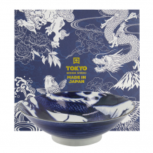 TDS, Japonism Bowl, Blue, Ø 25.2 x 7.7 cm, Dragon, Item No. 22515