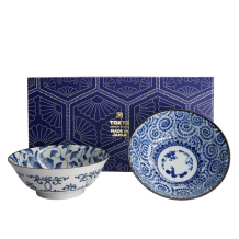 TDS, 2 Bowls Set, Mixed Bowls Bell Flower, Ø 19 cm, Item No. 22529