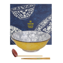 TDS, Ramen Bowl in Gift Box, Mixed Bowls Sakura, 3pcs, Ø 19.7x7cm 1000ml, Item No. 22543