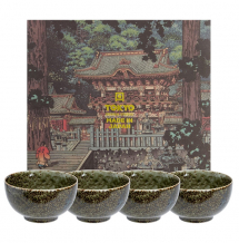 TDS, 4 Bowls Set, Shinryoku Green, Ø 13,2 cm, Item No. 22564