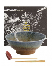 TDS, Ramen Bowl in Gift Box 3Pcs, Sunachi Ainagashi, Ø 21.3x8.7cm, Item No. 22567